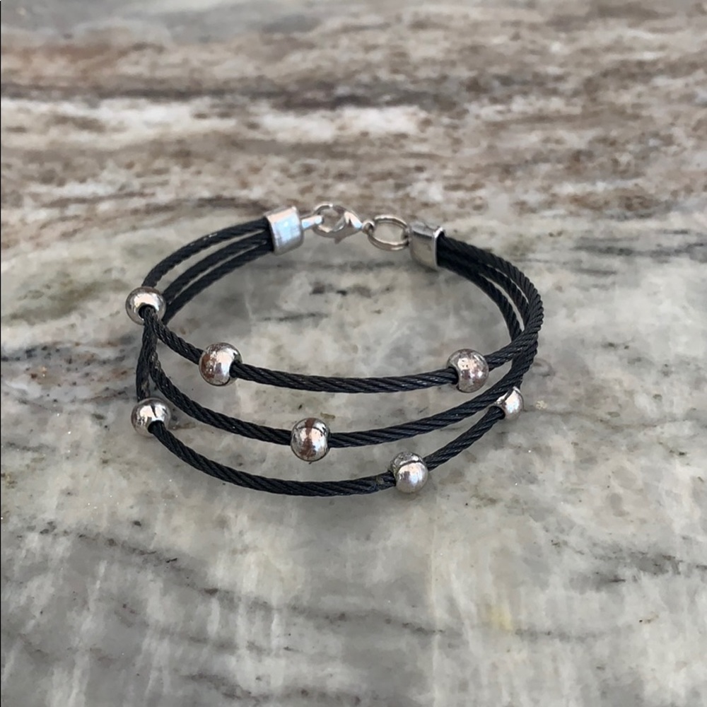 Vintage Silver Beaded Bracelet
